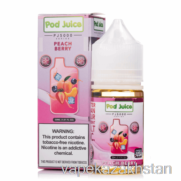 Vape Kazakhstan Peach Berry - Pod Juice PJ5000 - 30mL 35mg